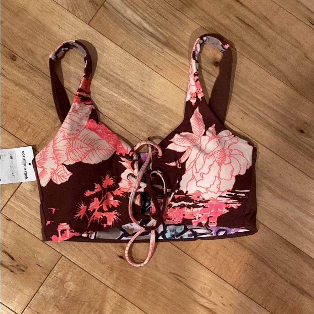 Maaji Sz Medium tie front Bikini Top Reversible